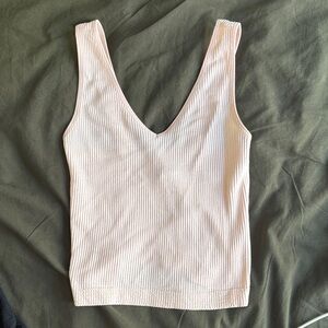 Women's Pink Ribbed Tank Top